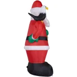Fraser Hill Farm 8 ft. Americana Santa with Bald Eagle & American Flag Christmas Inflatable with Lights thumbnail 9