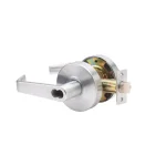 Global Door Controls Eiffel Style Commercial Keyed Entry Lever, Brushed Chrome, ANSI Grade 2 thumbnail 1