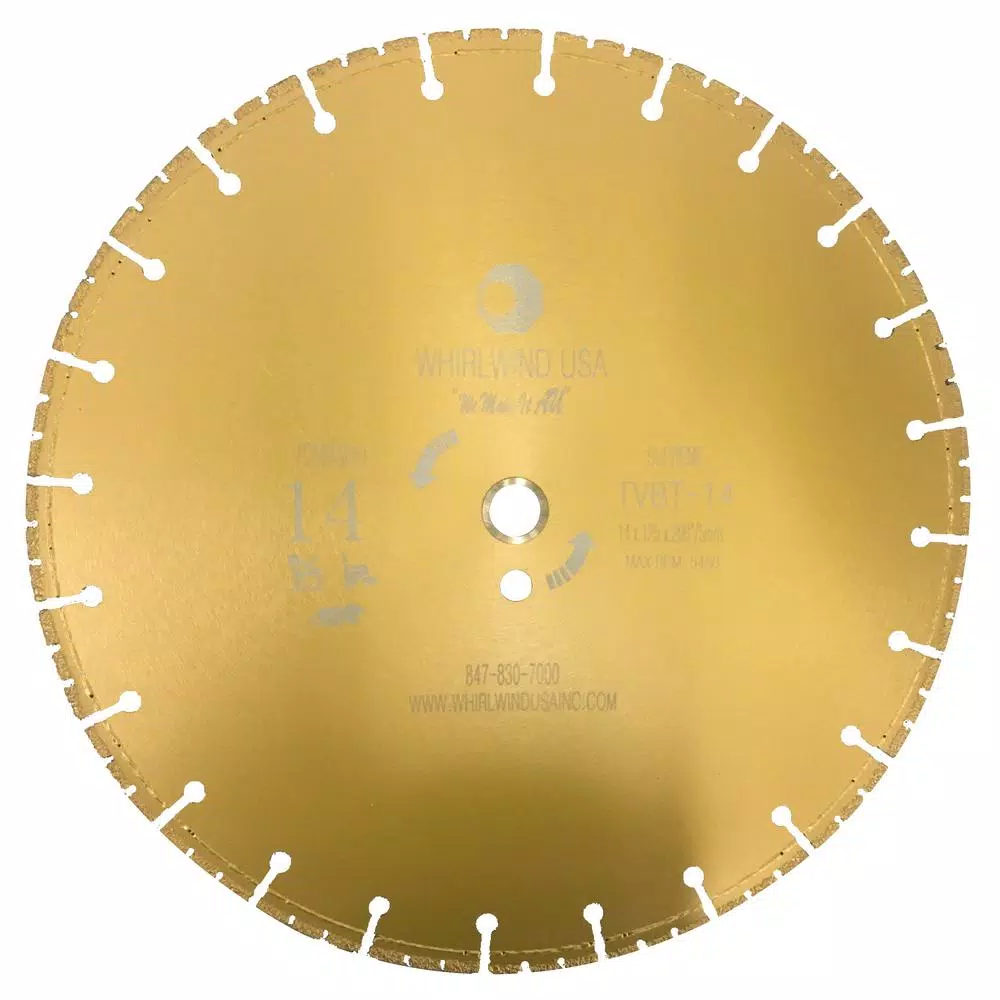 Whirlwind USA 14 in. 72-Teeth Segmented Diamond Blade for Metal and Plastic Cutting
