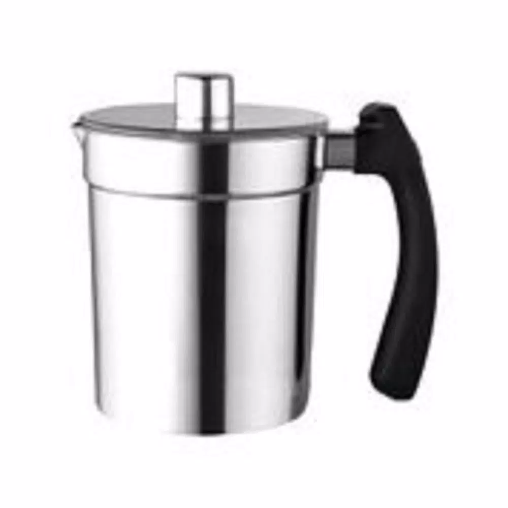 Kalorik Black and Stainless Steel Electric Milk Frother, 13.5 oz Capacity