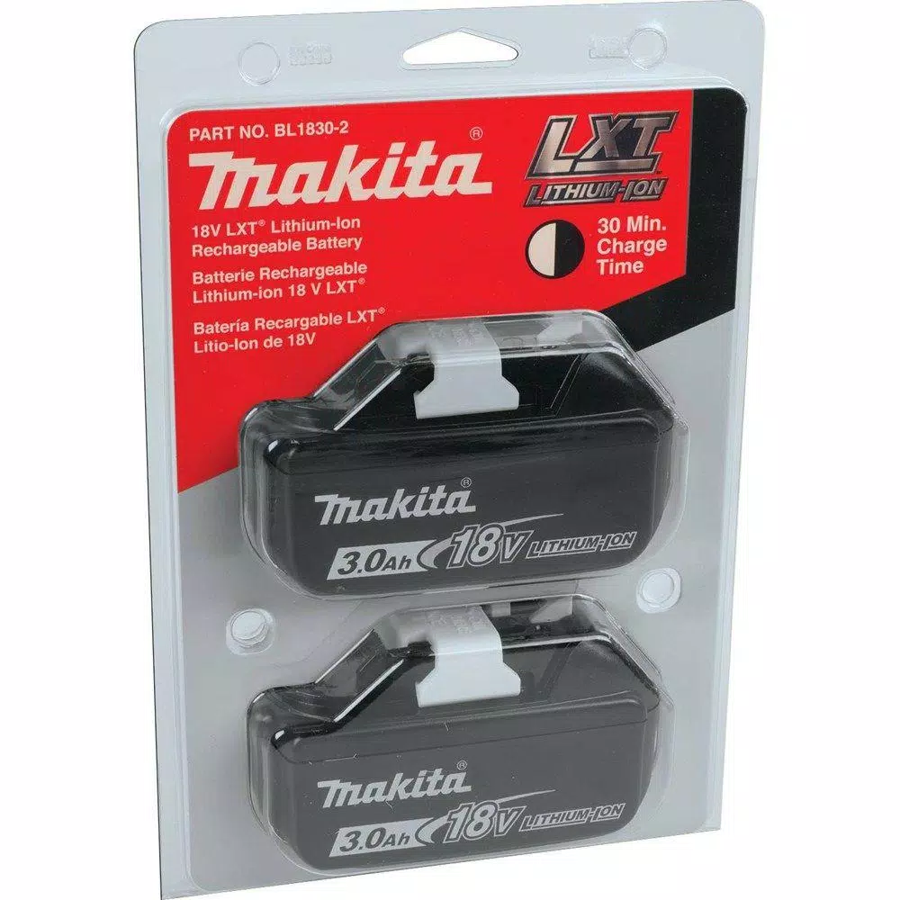 Makita 18V LXT 3.0Ah Lithium-Ion Battery 2-Pack