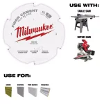 Milwaukee 10 in. 6-Tooth PCD Tipped Fiber Cement Circular Saw Blade thumbnail 8