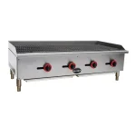 SABA 48 in. Stainless Steel Gas Cooktop Charbroiler with 4 Burners thumbnail 1