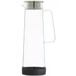 GROSCHE Bali 50 oz. Clear Borosilicate Glass Water Infusion Pitcher with Stainless Steel Lid thumbnail 1