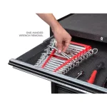 TEKTON 7.5 in. 15-Tool Store-and-Go Wrench Rack Keeper, Red thumbnail 4