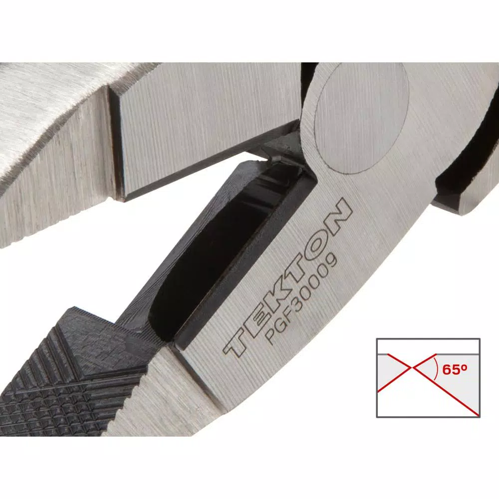 TEKTON 9-1/2 in. Lineman's Pliers with Induction-Hardened Side Cutters