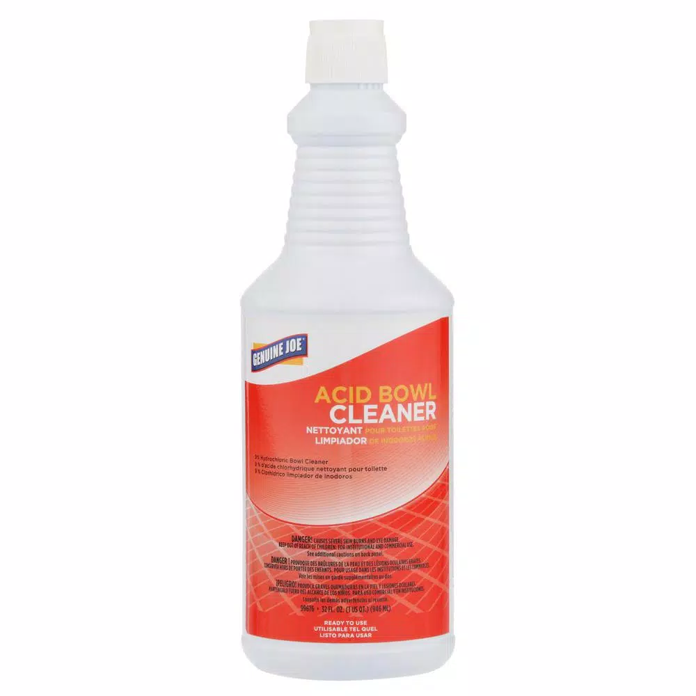 Genuine Joe Acid Bowl Cleaner - Professional Strength Toilet and Urinal Cleaner, 32 oz