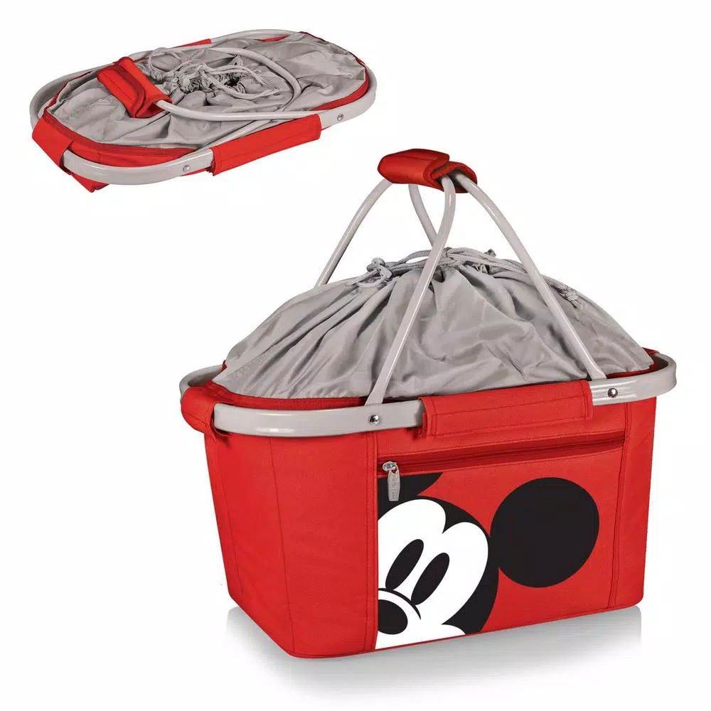 ONIVA Red Mickey Mouse Metro Basket Collapsible Tote Cooler, 34 oz.