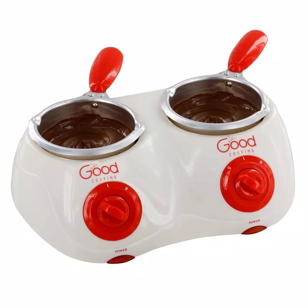 Unbranded Good Cooking Deluxe Chocolate Melting Pot Fondue Set with 30 Accessories