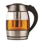 Brentwood KT-1960BK 1.8L Glass Electric Kettle with Stainless Steel Tea Infuser and Blue LED Light thumbnail 3
