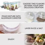 Nostalgia 4 Qt. Double Flavor Ice Cream Maker, Brown Countertop Electric Machine thumbnail 7