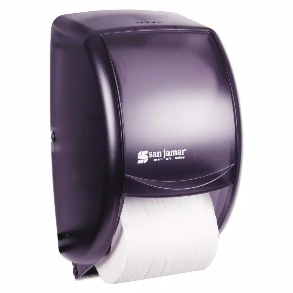 San Jamar Infinity System 2-Roll Toilet Tissue Dispenser - Black Pearl