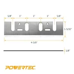 POWERTEC 4-3/8 in. HSS Planer Blades for Makita 1912B & 1805B (Set of 2) thumbnail 3