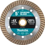 Makita 5 in. Turbo Rim Diamond Blade for Concrete, Brick, and Block thumbnail 1