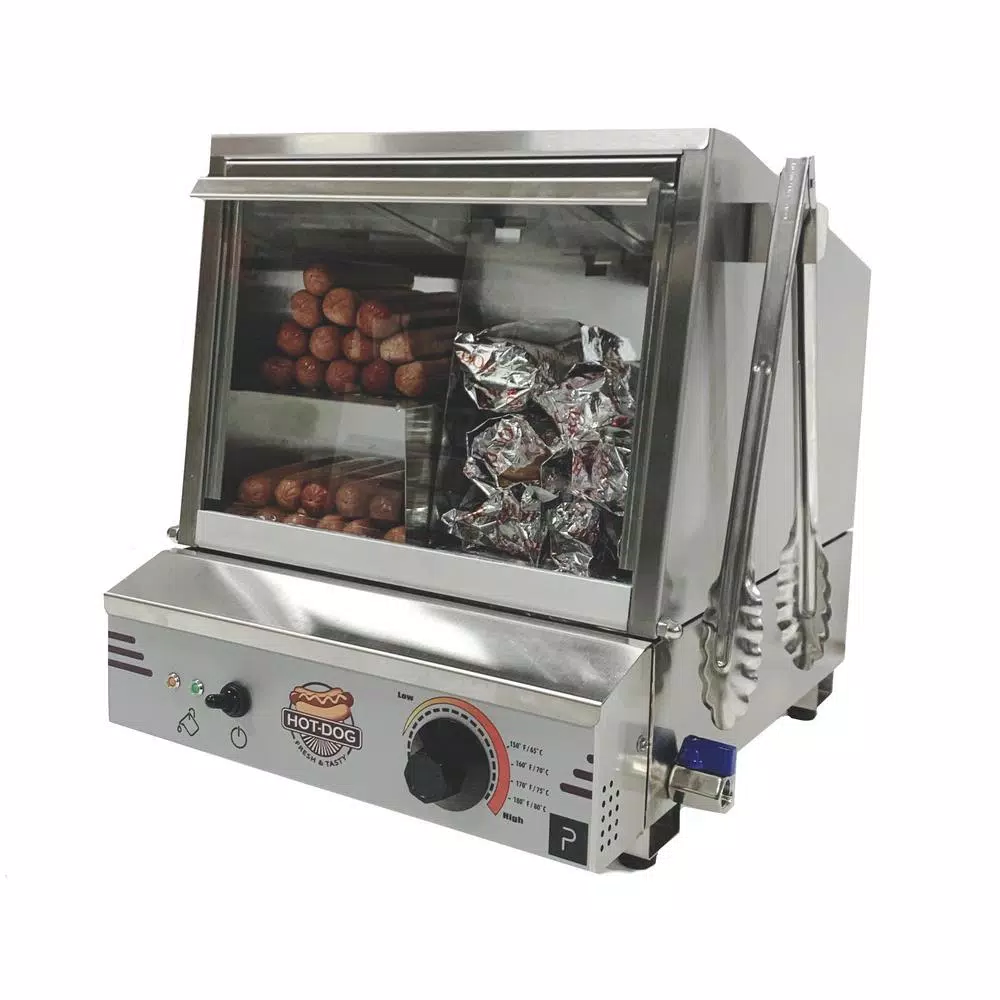 Paragon Pro Series Stainless Steel Hot Dog Steamer, 8 Qt. Capacity, 200 Hot Dog Capacity