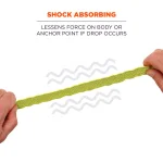 Ergodyne Squids 3100 Shock-Absorbing Tool Lanyard, Single Carabiner, Lime thumbnail 4