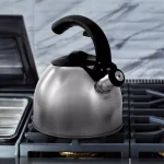 Mr. Coffee Steamline 2 Qt. Stainless Steel Tea Kettle with Whistle, Gray thumbnail 6