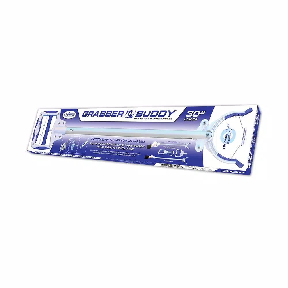 Grabber Buddy 30 in. Reacher Pick Up Tool with Ergonomic Handle and Rubber Tips