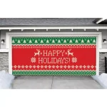 My Door Decor 7 ft. x 16 ft. Ugly Christmas Sweater Garage Door Banner Mural thumbnail 2