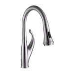 Vanity Art Chrome Single-Handle Pull-Down Kitchen Faucet with 360 Degree Swivel Spout thumbnail 1