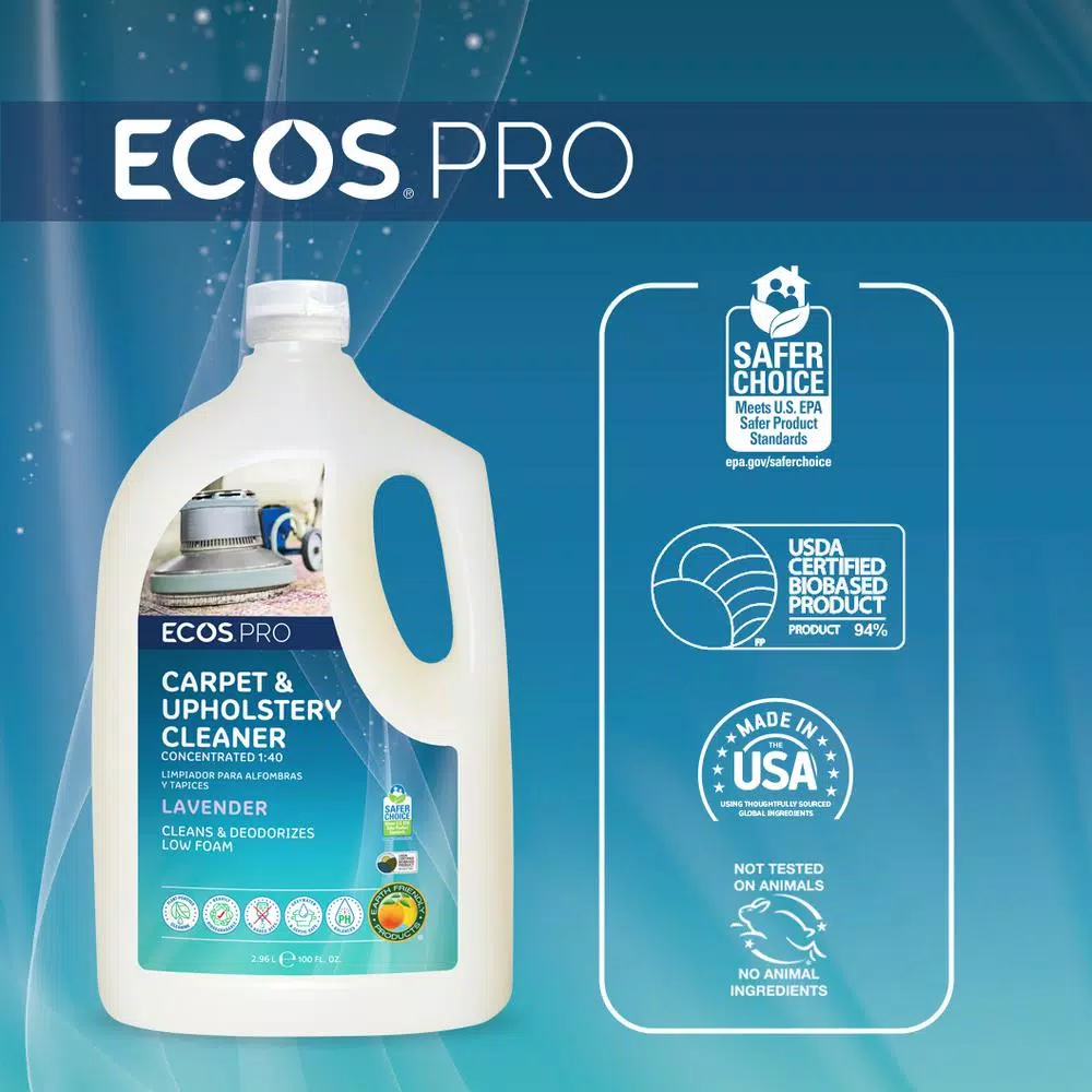 ECOS Pro Lavender Carpet and Upholstery Cleaner Concentrate, 100 oz.