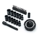 Husky 25-Piece 1/4 in. Drive Gimbal Ratchet and Universal Socket Set thumbnail 1