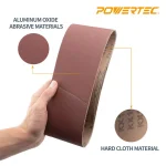 POWERTEC 4 in. x 24 in. Aluminum Oxide Sanding Belt Assortment, 18-Pack thumbnail 4