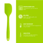 Ovente Premium Silicone Spatula with Stainless Steel Core, Heat Resistant up to 500°F, BPA-Free, Green thumbnail 2