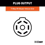 CURT 7-Way Round RV Blade Connector Socket, Vehicle Side thumbnail 7