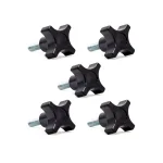 POWERTEC 1/4 in.-20 4-Point Stud Knob, 5-Pack thumbnail 1