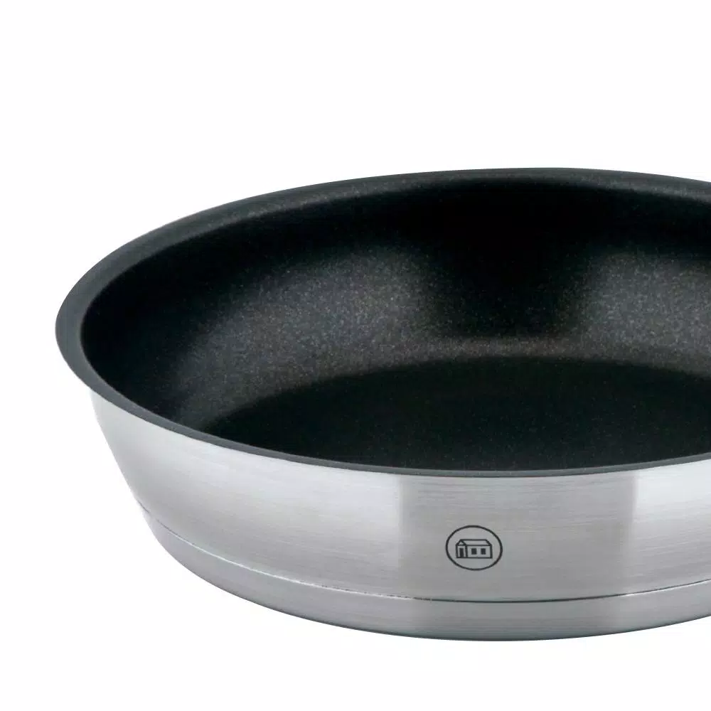 1829 Carl Schmidt Sohn PRO-X 11 in. Satin Stainless Steel Nonstick Skillet, PFOA-Free, Induction Compatible