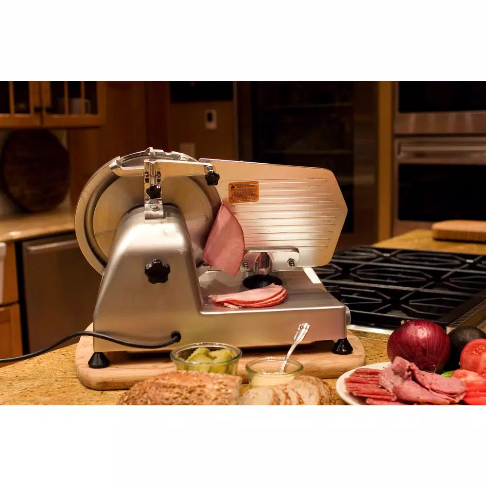 Weston Pro-Series 10 in. Electric Meat Slicer, 200W, Silver
