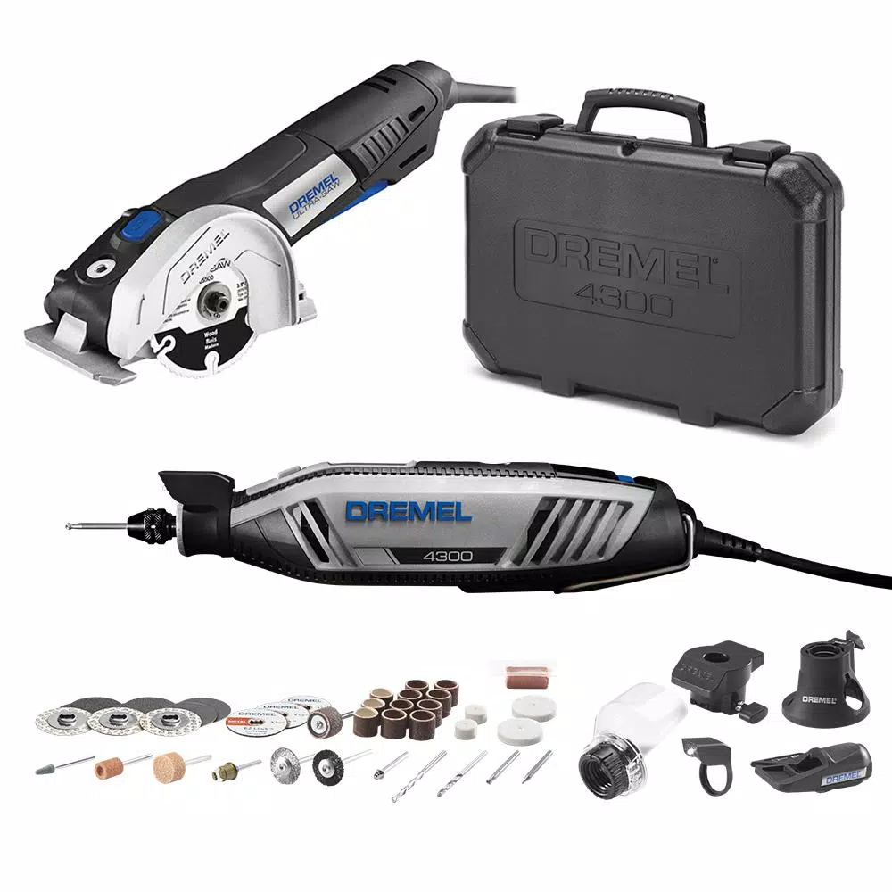 Dremel 4300 Series Rotary Tool Kit & Ultra-Saw 7.5 Amp Corded Power Tool Kit