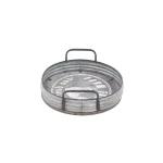 LITTON LANE Distressed Silver Galvanized Iron Decorative Trays with Handles, Set of 2 thumbnail 5