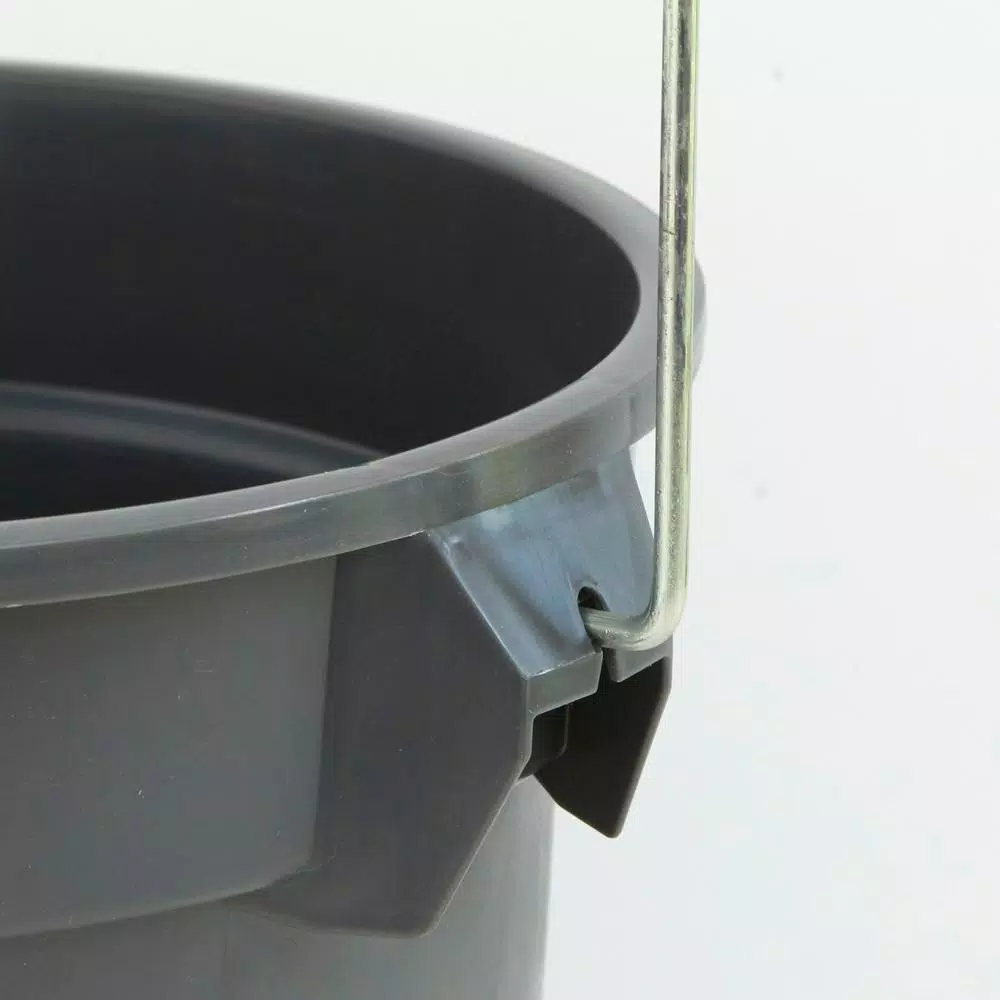 TAFCO PRODUCTS Tafco 3.5 Gal. Gray Round Utility ECO Bucket, 14 Qt. Heavy-Duty Commercial Grade, Made from 100% Recycled Water Bottles