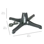 Best Choice Products Rotating Artificial Christmas Tree Stand for Trees up to 7.5 ft, 80 lbs Capacity, 3 Built-in Outlets, Black thumbnail 7