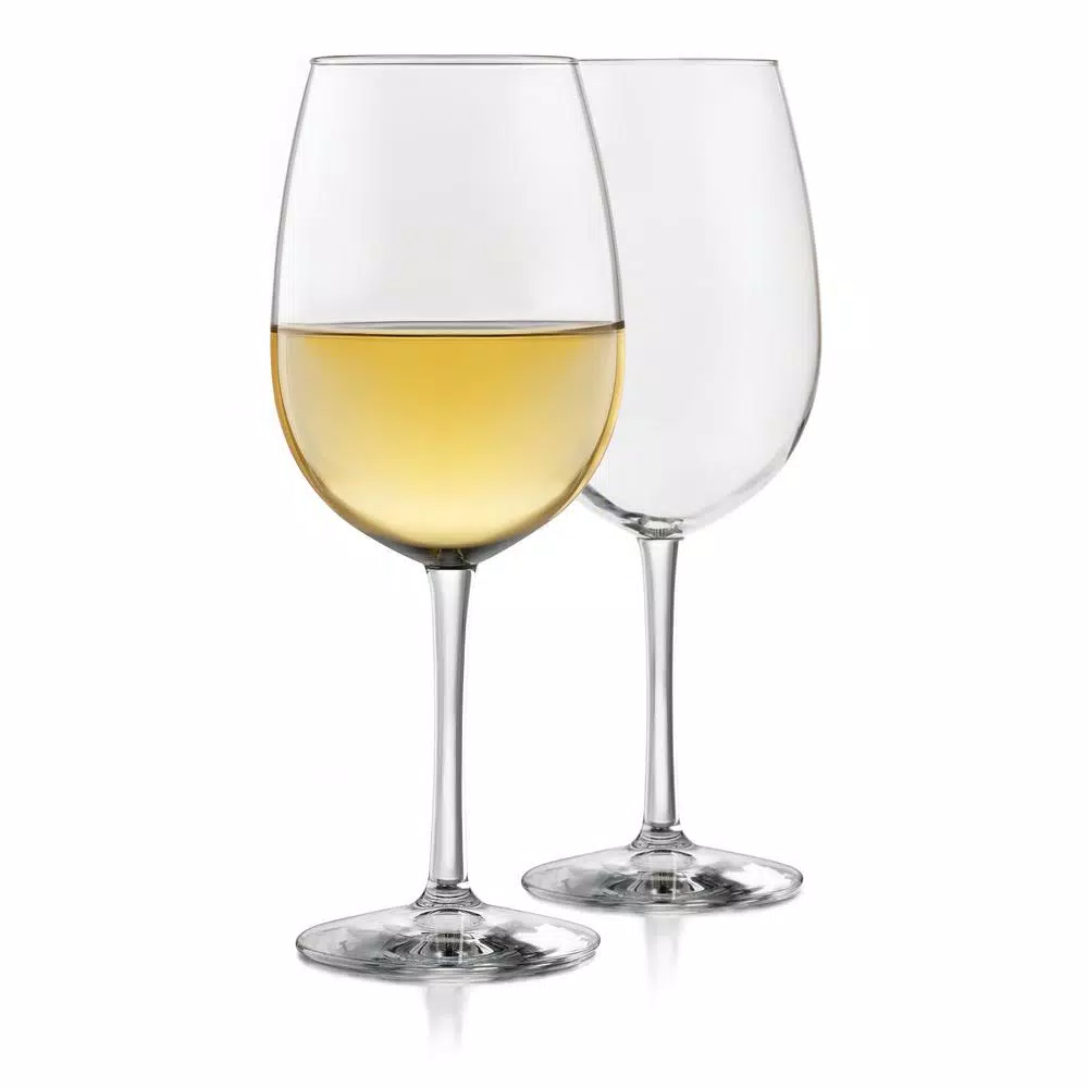 Libbey Midtown 4-Piece White Wine Glass Set, 18.5 oz, Clear