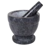 Creative Home Natural Black Marble Mortar and Pestle Set, 5-1/4 in. Stone Grinder for Spices and Herbs thumbnail 6
