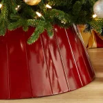 Home Accents Holiday 27 in. Red Metal Christmas Tree Collar thumbnail 5