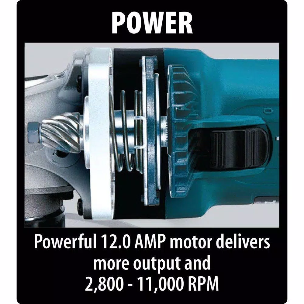 Makita GA5042C 5 in. 12 Amp SJS II High-Power Angle Grinder
