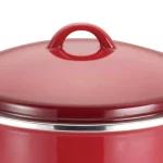 Rachael Ray 12-Quart Enamel on Steel Stockpot with Lid, Red thumbnail 2