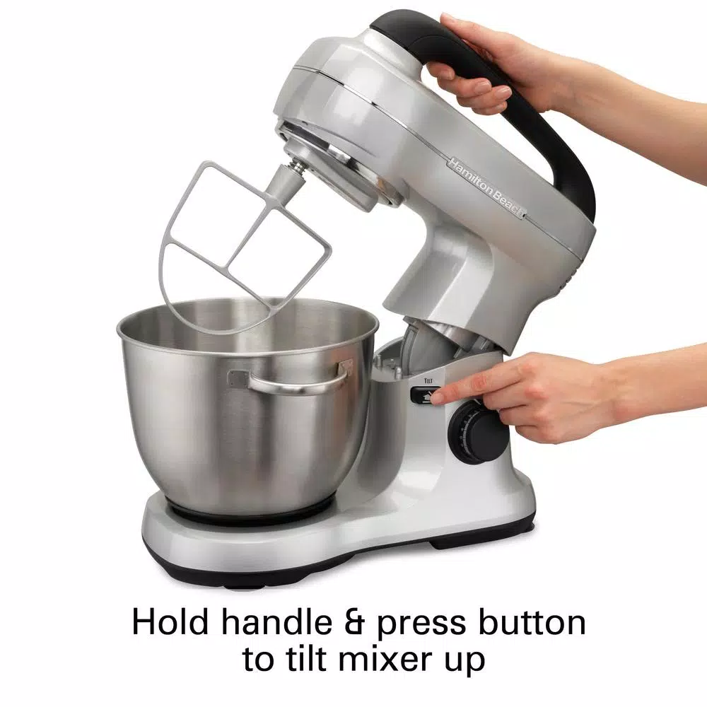 Hamilton Beach 7-Quart 7-Speed Stainless Steel Stand Mixer with 3 Attachments
