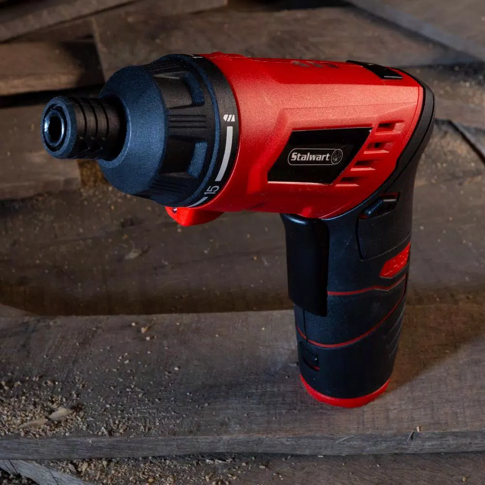 Stalwart 3.6V Lithium-Ion Cordless Electric Screwdriver Kit with 121-Piece Accessory Set