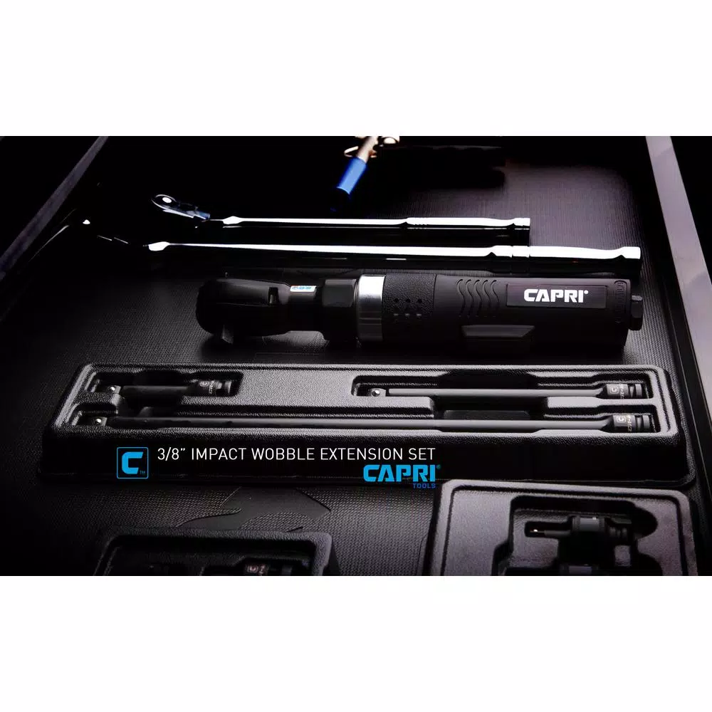 Capri Tools 3/8 in. Drive Wobble Impact Extension Bar Set, 3-Piece