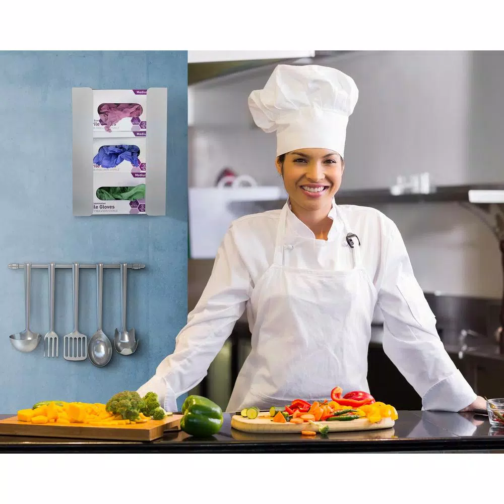 Alpine Industries Triple Capacity Stainless Steel Glove Box Dispenser