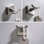 KRAUS Ventus Double Hook Bathroom Robe and Towel Hook, Brushed Nickel thumbnail 4
