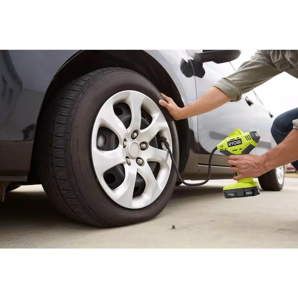 RYOBI ONE+ 18V Cordless 1/2 in. Impact Wrench and Power Inflator Combo Kit (Tools Only)