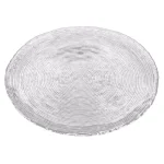 Noritake Hammock 14.5 in. Round Glass Serving Platter, Clear thumbnail 1