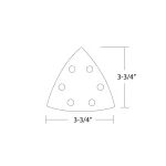 POWERTEC 3-3/4 in. 6-Hole Detail Sandpaper Assortment, 6 Grit Sizes, 36-Pack, Red thumbnail 2