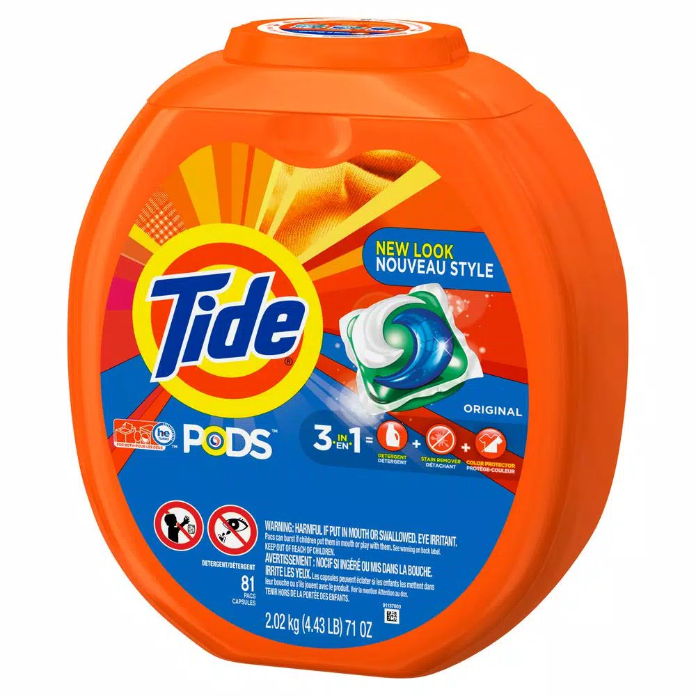 Tide Original Scent Laundry Detergent Pods, 81-Count (2-Pack)